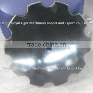 Russian market disc blade, 910 mm, notched disc blade, 65 Mn steel disc blade