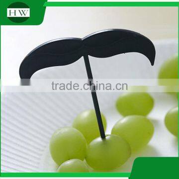 Eco Plastic Tableware Cartoon Mustache Beard Fruit Fork Set photo-3