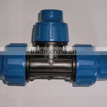 Farm Irrigation PE Pipe Fitting PP Compression Fitting Reducing Tee