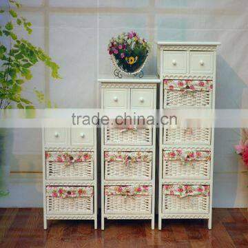 2015 Hot Sale French Antique Living Room Furniture White Color Wooden Cabinet