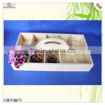 High Quality Eco-friendly Cuboid Shape Waterproof Pine Wooden Tray photo-5