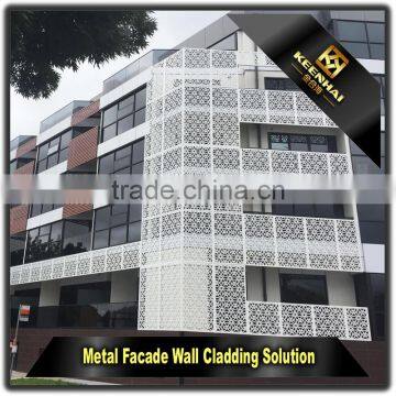 Decorative Laser Cutting Aluminium Perforated Sheet Metal Facade for Building photo-3