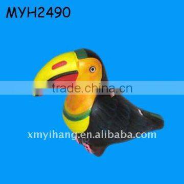 Ceramic toucan shape Ocarina Flute