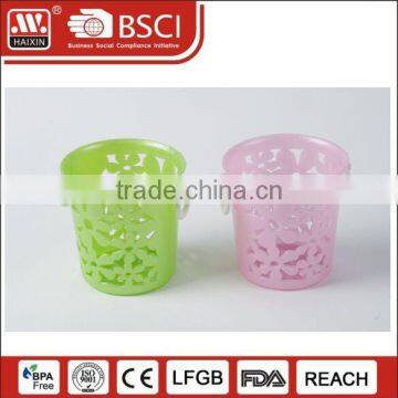 Wholesale Bathroom Cheap Fancy Round Utility Gift Basket Plastic Corner Storage Small Baskets with Handles