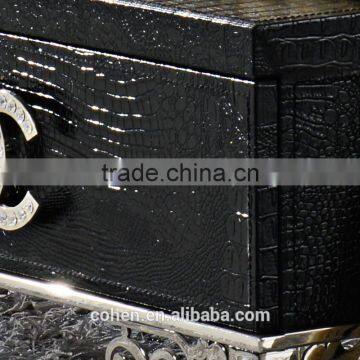 2015 New Arrival Stainless Steel Legs Black Crocodile pu Covering Center Coffee Table photo-5