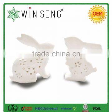 Lovely White Rabbit Ceramic Animal Figurines photo-4