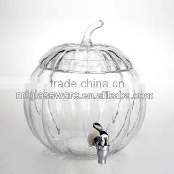 The Shape of a Pumpkin Glass Dispenser With Metal Stand photo-2