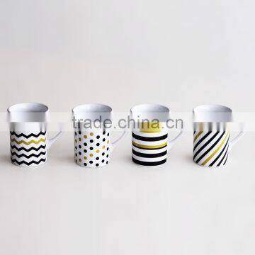 2017 Hot Sale Stoneware Promitional Cheap Coffee Mug With Golden Design Printing photo-5