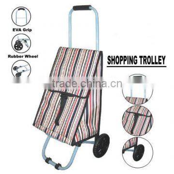 Collapsible Trolley Folding Shopping Cart Basket With wheels Grocery Utility