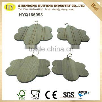 unfinished handmade flower shape wall wooden plaque