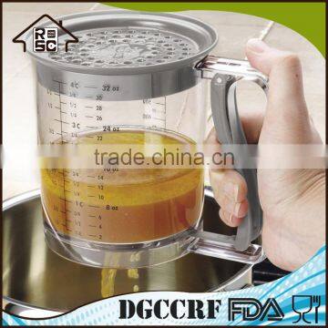 NBRSC Cheap Kitchen Fat Grease Gravy Separator Plastic 4 Cup Measuring Oil Cup photo-5