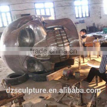 Large Size Metal Skull Decoration Stainless Steel Sculptures photo-3