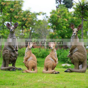 China Supplier Wholesale Fiberglass Kangaroo Animal Resin Sculptures photo-5