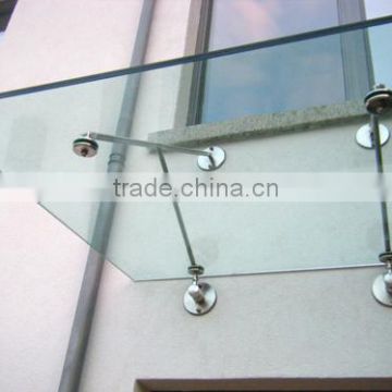 Stable stainless steel glass canopy fittings outdoor