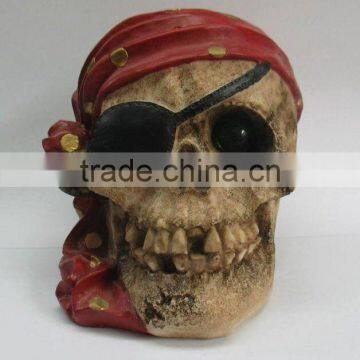 2017 Hot Sale High Quality Hand Carved Polyresin Skull for Decoration photo-3