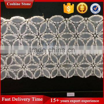 Decorative embrace white carrara marble mosaic bathroom wall tiles 30x45