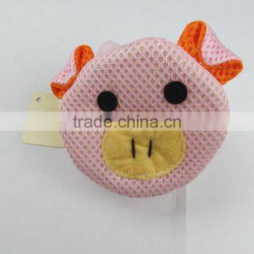 Pink Pig Shape Kids' Bath Sponge photo-2