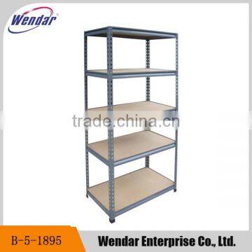 Boltless garage warehouse rack ,steel shelf,5 tier adjustable display metal storage shelf