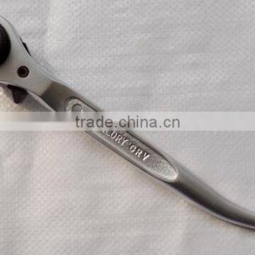 Short Tail Thin Ratchet Socket Wrench Bent Spanner photo-6