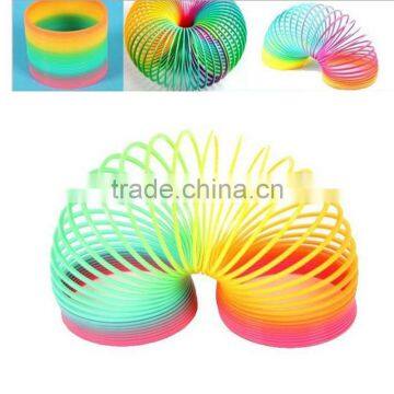 Hot Plastic Magic Rainbow Coil Spring Slinky Colorful Novelties Educational Toy photo-2