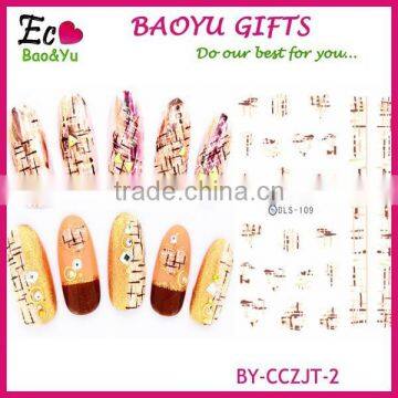Hogift Hot Selling Flower Nail Sticker,3D/Water Printing Japan Fashion Nail Art Decals photo-4