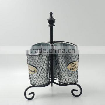 Daily Life Style Storage Can Gabage Stake Kitchen Tool Metal Cutlery Holder photo-3