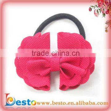 CF0238 Chic rose fabric hair bow headband for girl