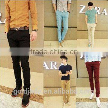 High Quality Fashion Slim Cut Casual Pants Men Wholesale New Sofe Cotton Pants photo-4