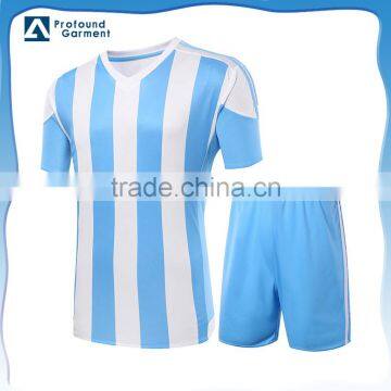 Unisex sport wear football shirt maker soccer shorts jersey set