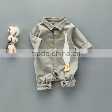 Pure Colour Swan Applique Formal Jumpsuits for Babies Party Wear photo-2