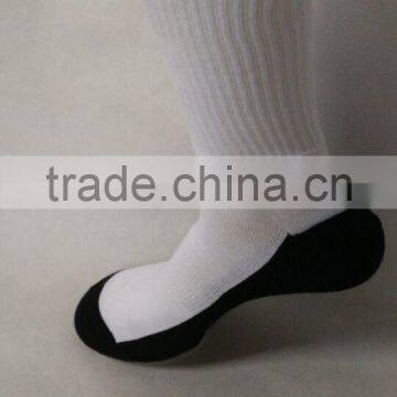 White Blank Polyester Socks With Black Bottom for Sublimation photo-3