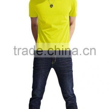 Men's V-neck T-shirt , Custom 100% Cotton V-neck T-shirt Wholesale photo-3