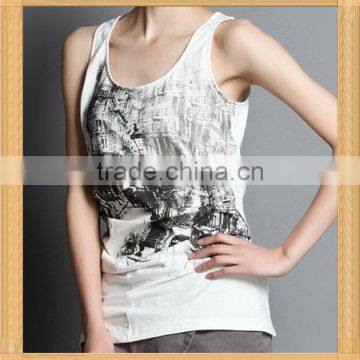 fashion printed ladies vest tops cheap wholesale China 2013