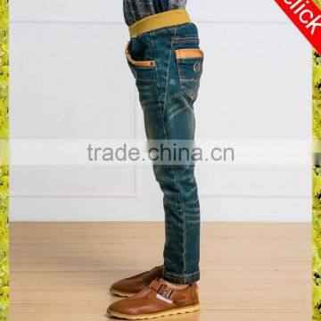 Studded skinny children jeans boys fashion more popular Denim jeans trouser washed woloesaler kids clothing