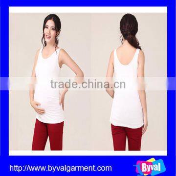 Wholesale high quality pure color cotton soft plain maternity tank top