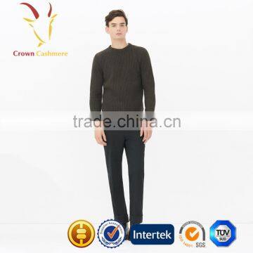 Men Handmade Crew Neck Tight Pullover Sweater photo-4