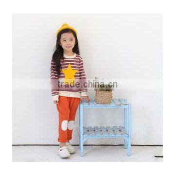 Hot Sale Children's Sweater With Plaid Sleeves Fashion Winter/fall Knitting Sweater Designs for Kids photo-2