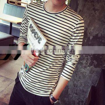 Men Stripe Long Sleeve Cheap Tshirt photo-2