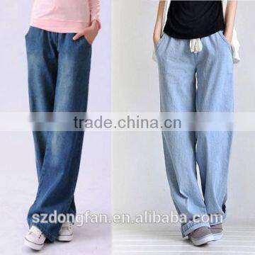 Hot Sell Women Summer Baggy Pants High Street Denim Wide Leg Straight Sweat Pants Jogger Jeans for Women