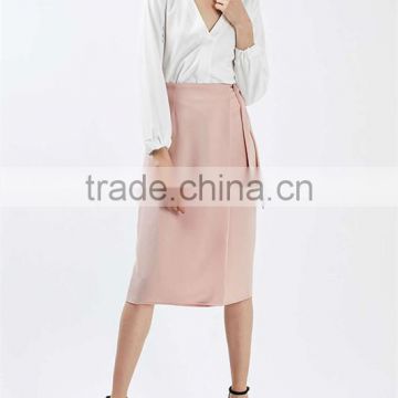 Fashion women wrap tie midi skirt