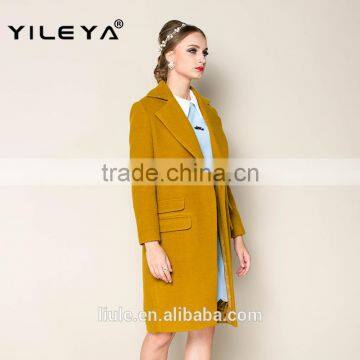 2015 Winter Latest Trendy Women Thick Korean Green Custom Coat, Ladies' Long Coat photo-3