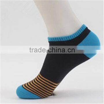 2015 New Design Man Summer Thin Stripe Boat Socks photo-4