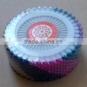 High quality cheap colorful pearl head quilting pin