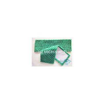 Green Flat Jacquard Microfiber Fabric Dust Mop For Hardwood Floors 5 x 24