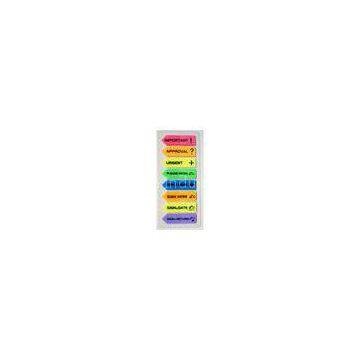 Water Based Glue Arrow Shaped Sticky Notes , Tabbed Sticky Notes With no Marks Left