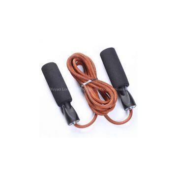 Leather Skipping Rope home fitness equipment Adjustable Fitness Workout Jumping boxing jump ropes