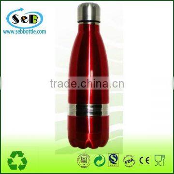 Hot selling high quality future cola shape stainless steel vacuum keep warm or cool for 24hours sports water bottles