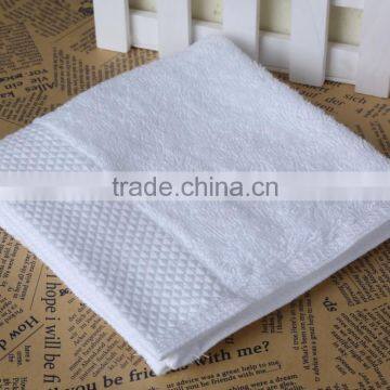 100% cotton white platinum banded facecloth flannel face towel