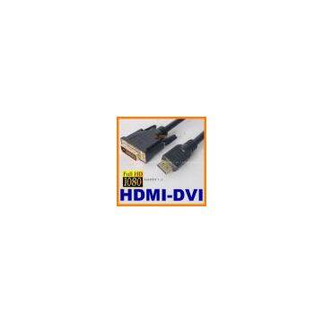 New generic HDMI to DVI Cable 5Gbps M/M, 6 FT / 2 M, Black