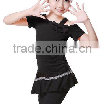 Child Kids Latin Salsa Dance Suit Short Sleeve Dance Costumes For Girls photo-3